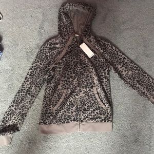 women’s xs cheetah print sweatshirt